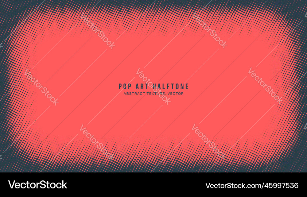 Pop art dots halftone pattern vignette frame red Pop art dots halftone pattern vignette frame red vector image