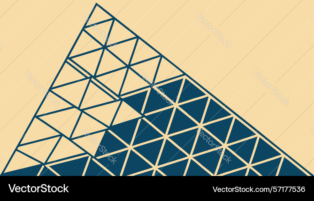 Pyramid made of triangular patterns architectural Vector Image