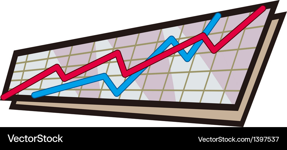 A view of graph Vector Image