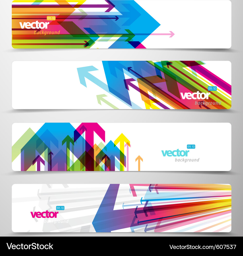 Abstract Header Backgrounds Vector Image