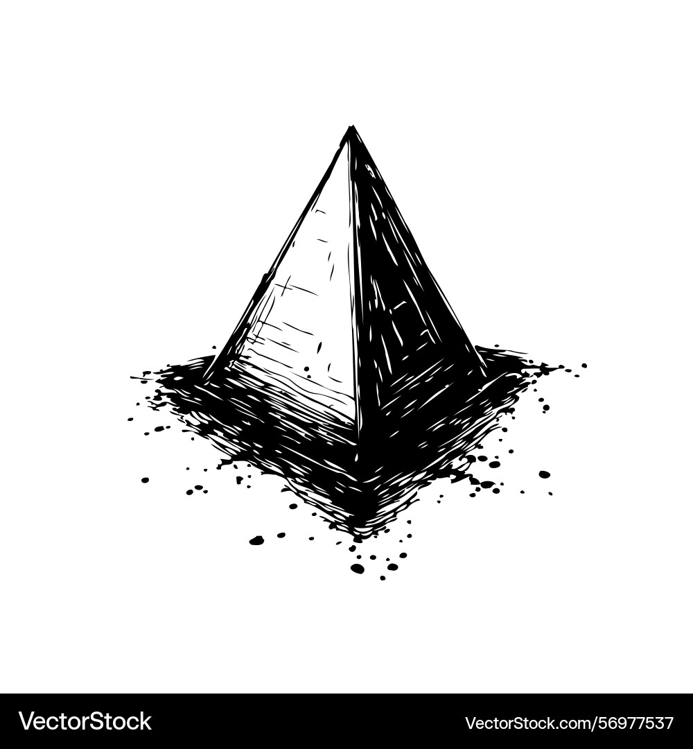 Abstract pyramid with textured shadow creating Abstract pyramid with textured shadow creating vector image