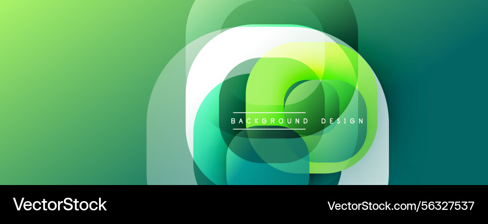 Abstract rounded squares overlap creating vibrant Vector Image