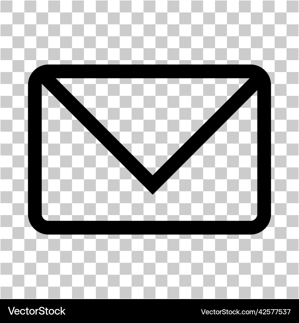 An email icon with a transparent background An email icon with a transparent background Vector Image