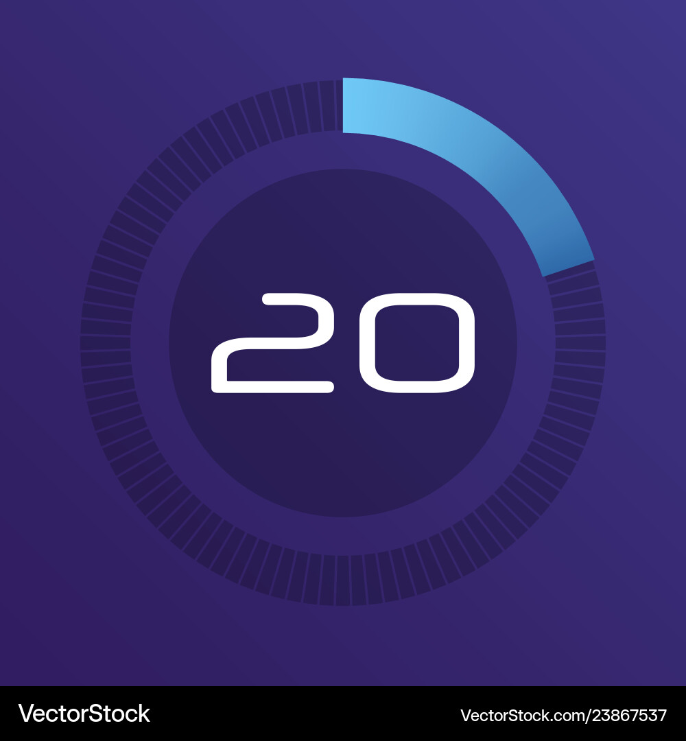 Circular interval timer Circular interval timer vector image
