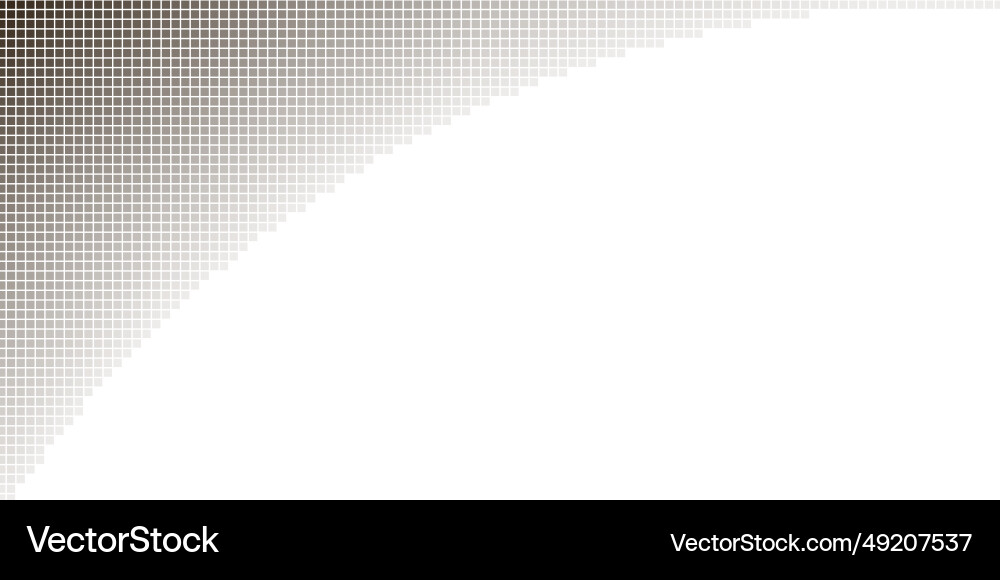 Corner screentone pattern of small black squares Corner screentone pattern of small black squares vector image