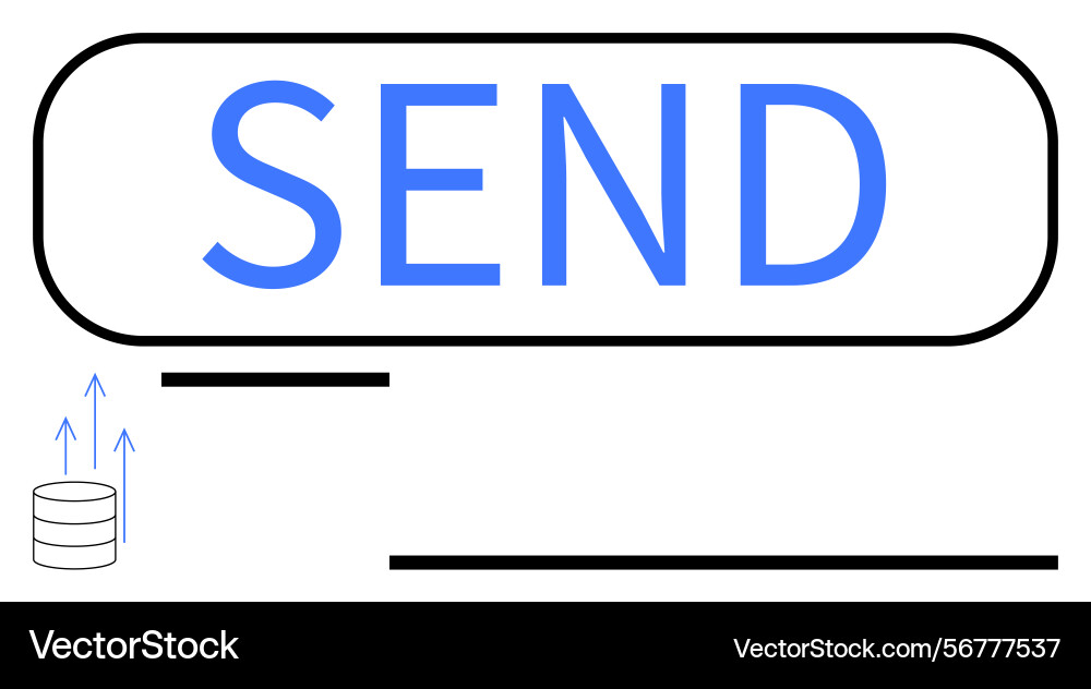 Digital data transfer button representing online Digital data transfer button representing online vector image