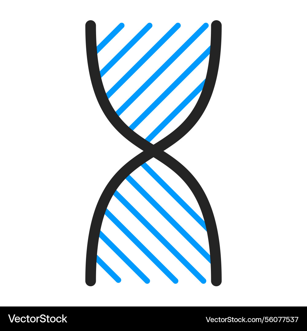Dna line icon isolated Dna line icon isolated vector image