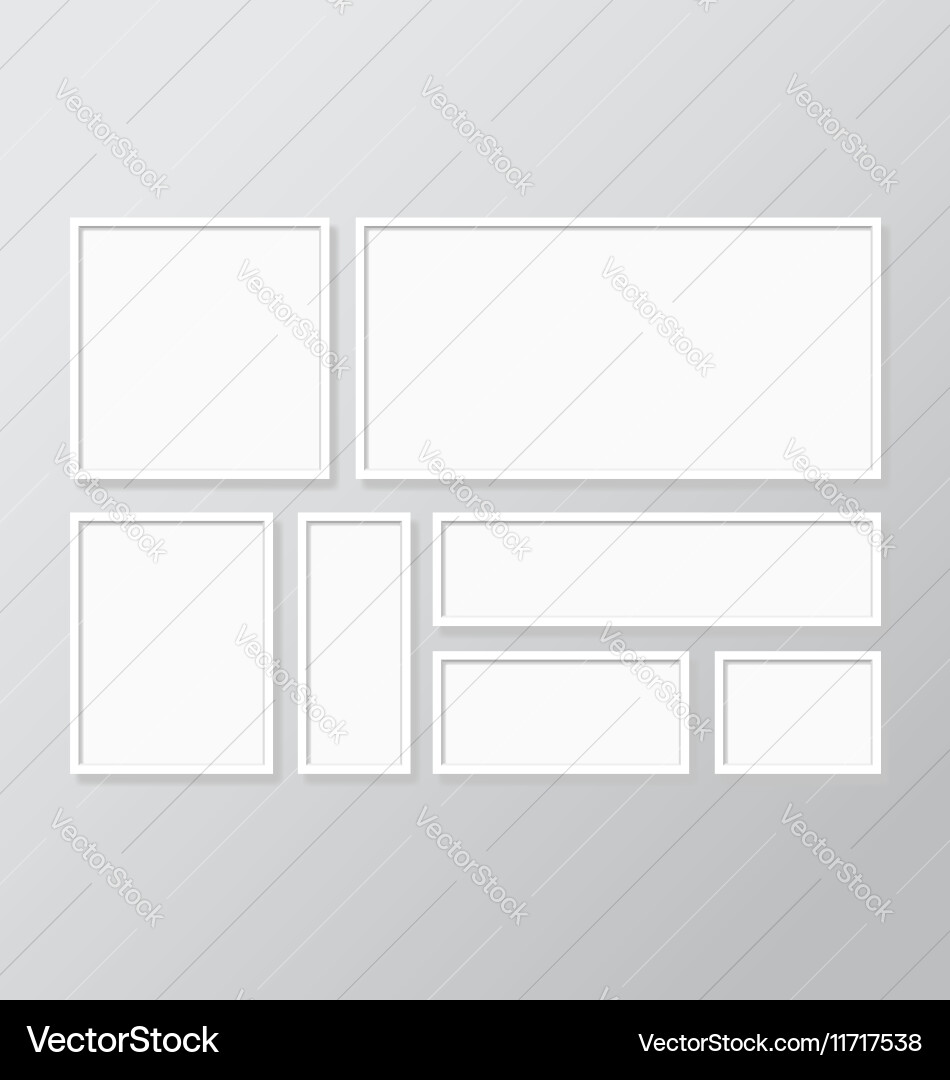 Blank white frame Royalty Free Vector Image - VectorStock