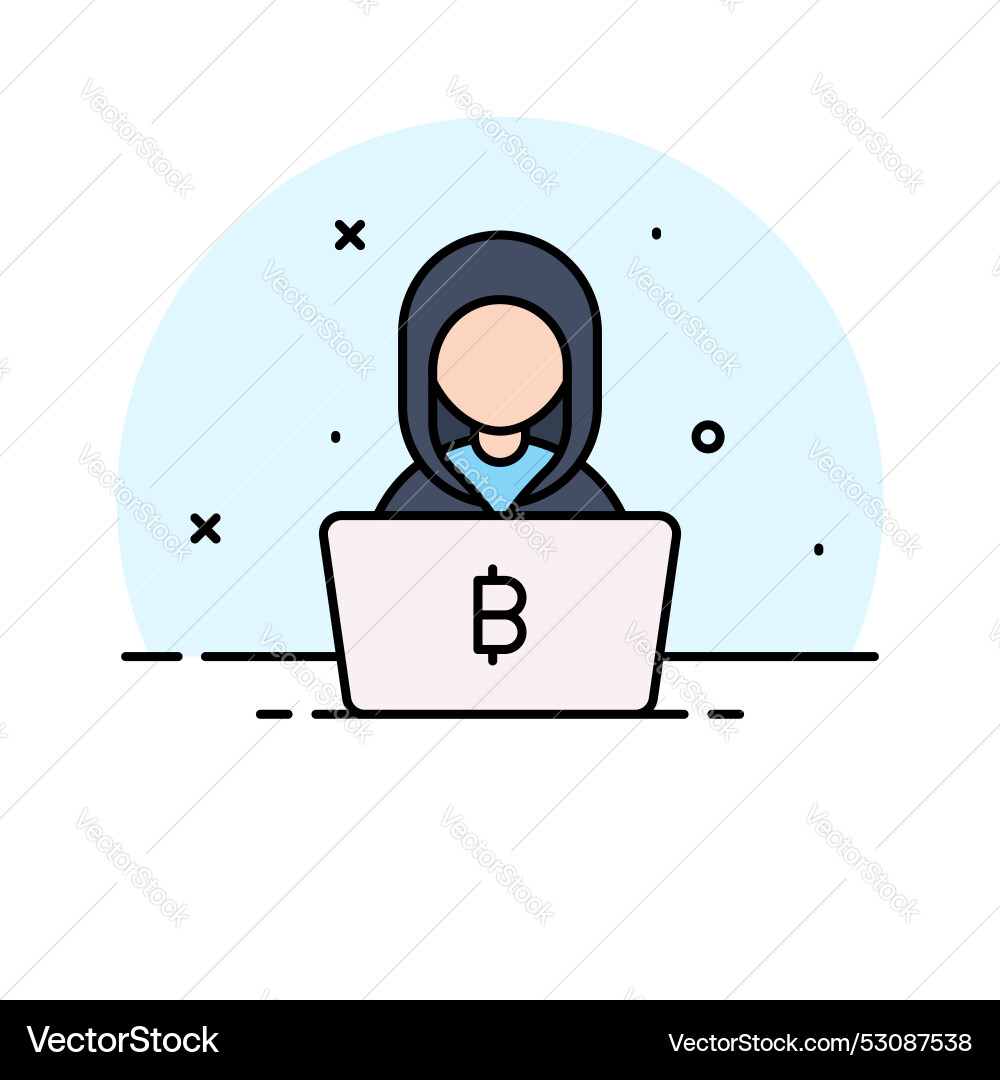 Check this beautiful of bitcoin hacker ready vector image