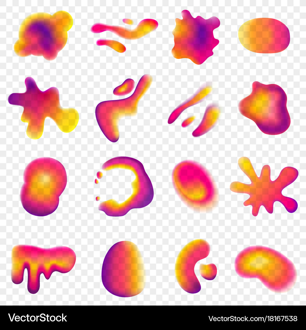 Gradient design elements set vector image