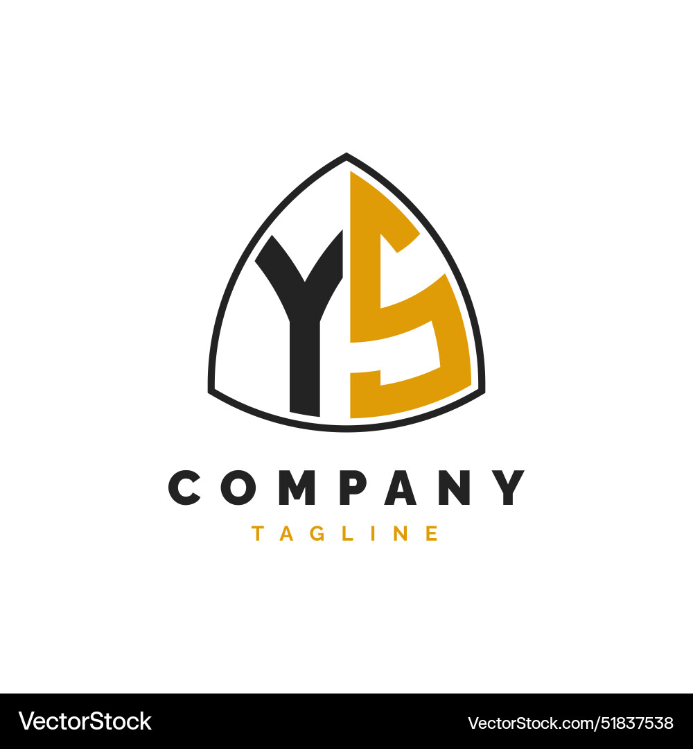 Initial letter ys logo design alphabet Royalty Free Vector