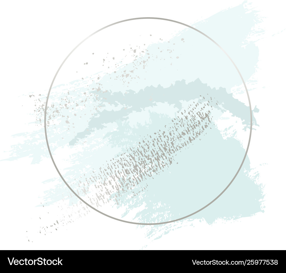 Mint green brush stroke luxury design with silver Mint green brush stroke luxury design with silver vector image