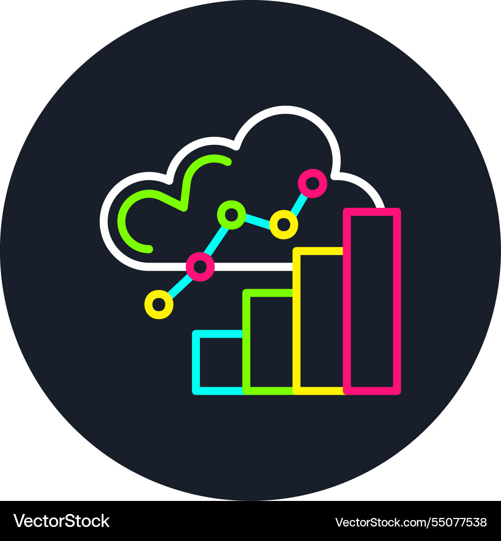 Performance line multi color icon Vector Image