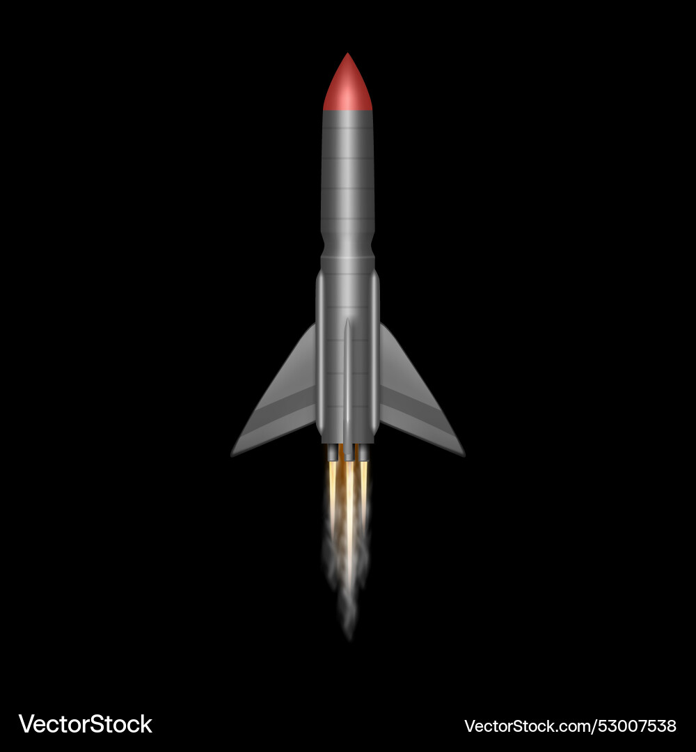Rocket spaceship launching flight Rocket spaceship launching flight vector image