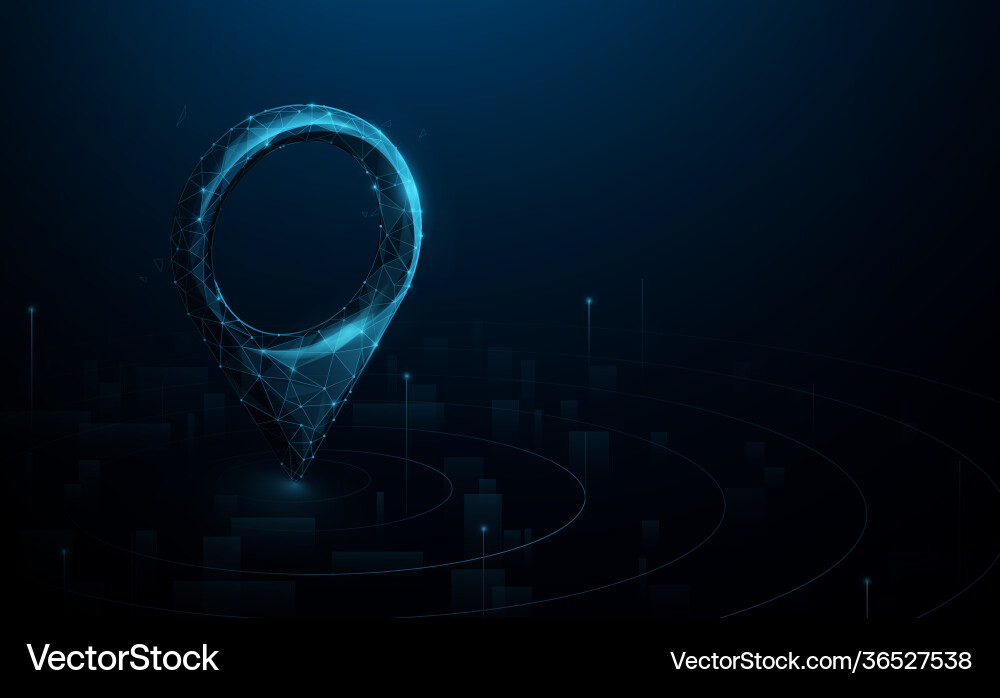 Technology navigator pin checking in a location Technology navigator pin checking in a location vector image
