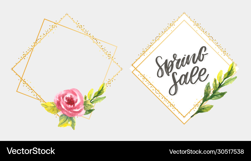 Watercolor sale banner background template Watercolor sale banner background template Vector Image