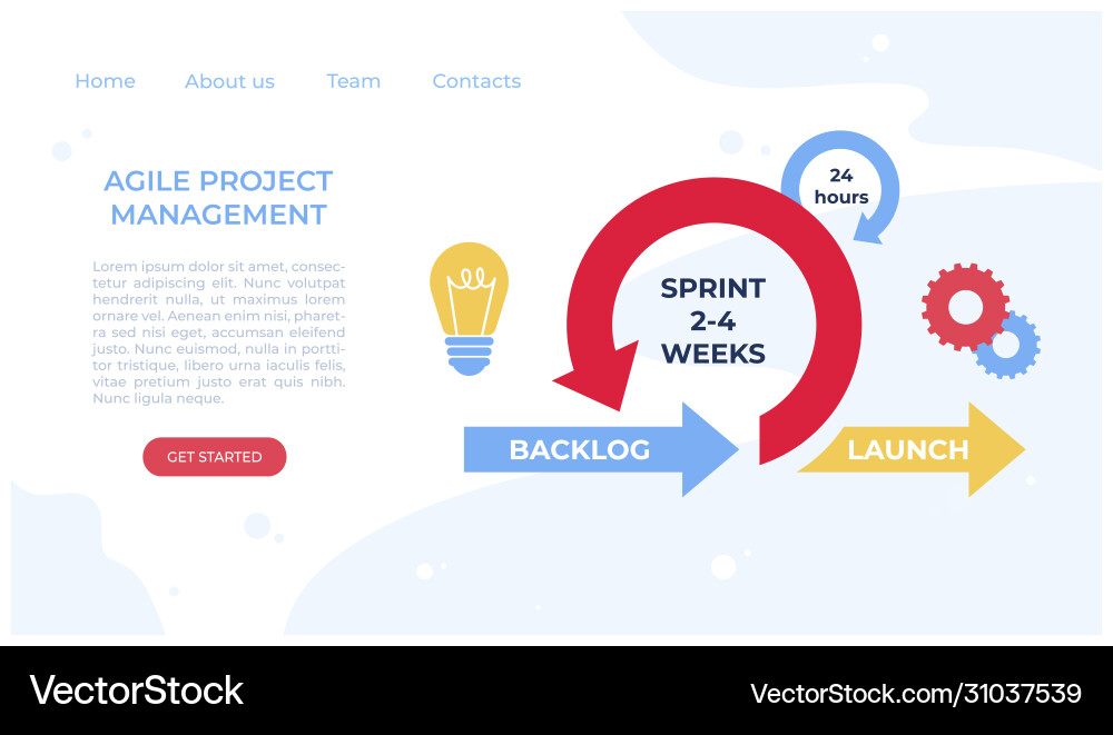 Agile project management Agile project management vector image