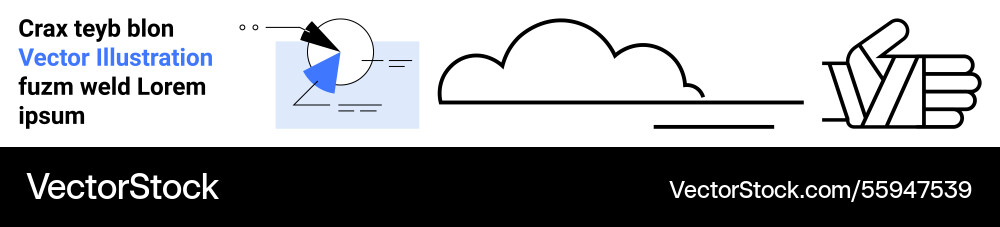 Cloud computing concept with chart analytics Cloud computing concept with chart analytics vector image