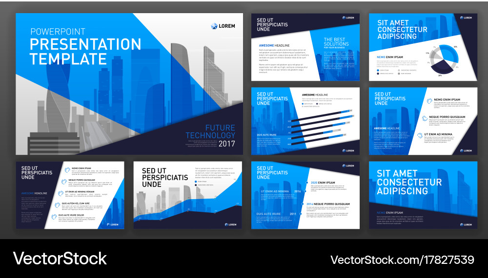 Professional Presentation Templates Royalty Free Vector