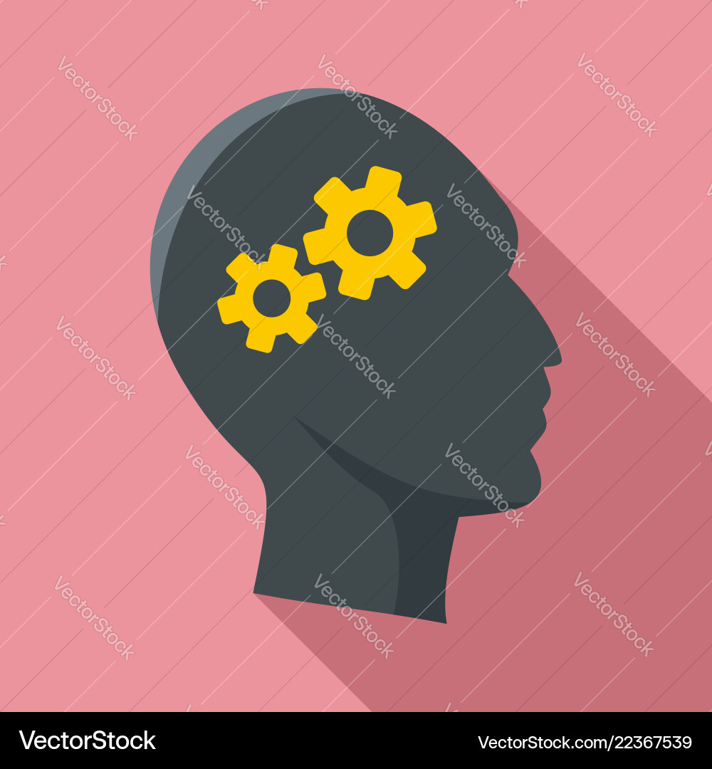 Solving problem icon flat style Solving problem icon flat style vector image