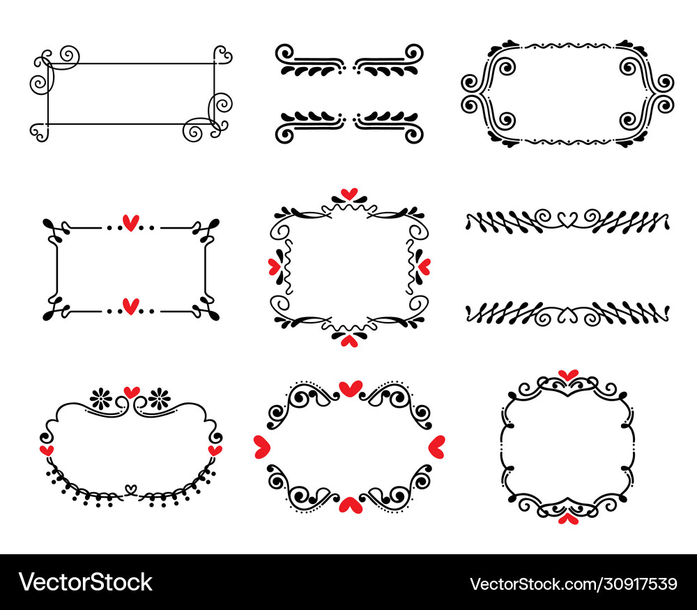 Bordersページ Geometric Decorative Borders and Lines Collection 67751579 Vector