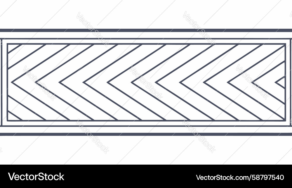Dynamic chevron pattern horizontal border design Vector Image