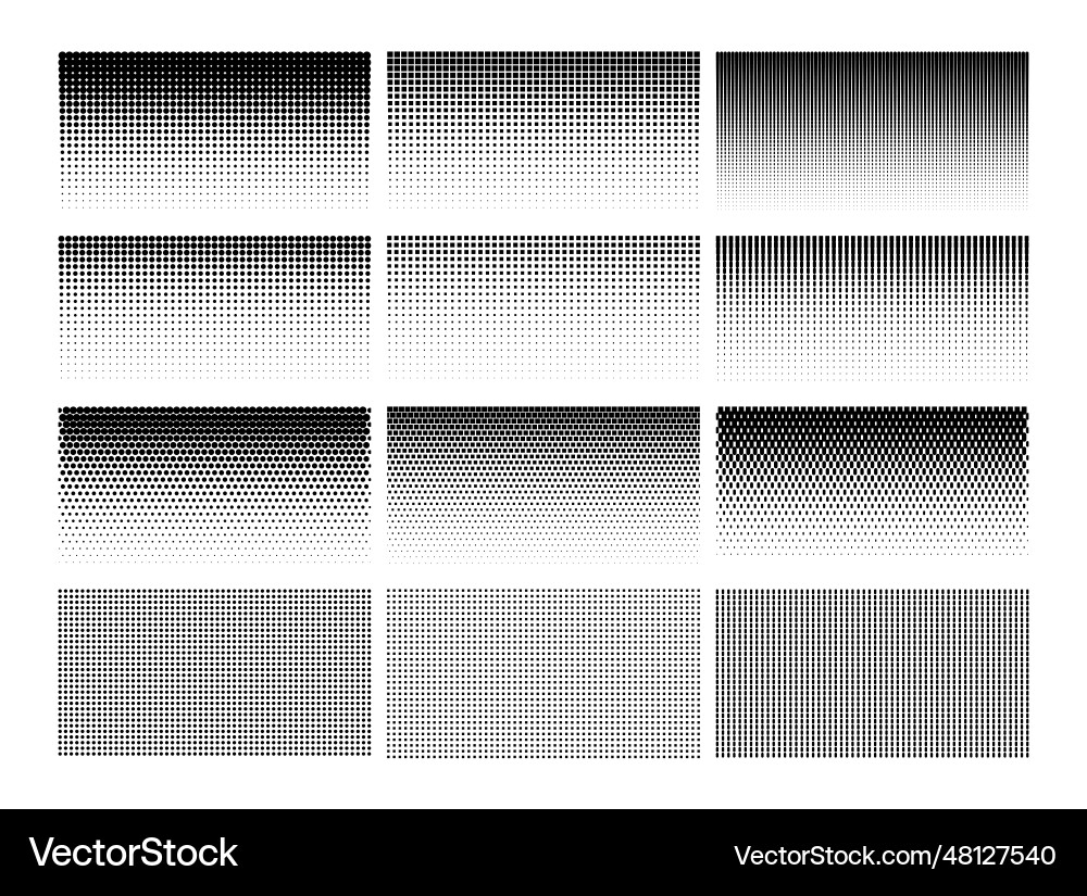 Halftone Dot Gradient Duotone Pattern vector image