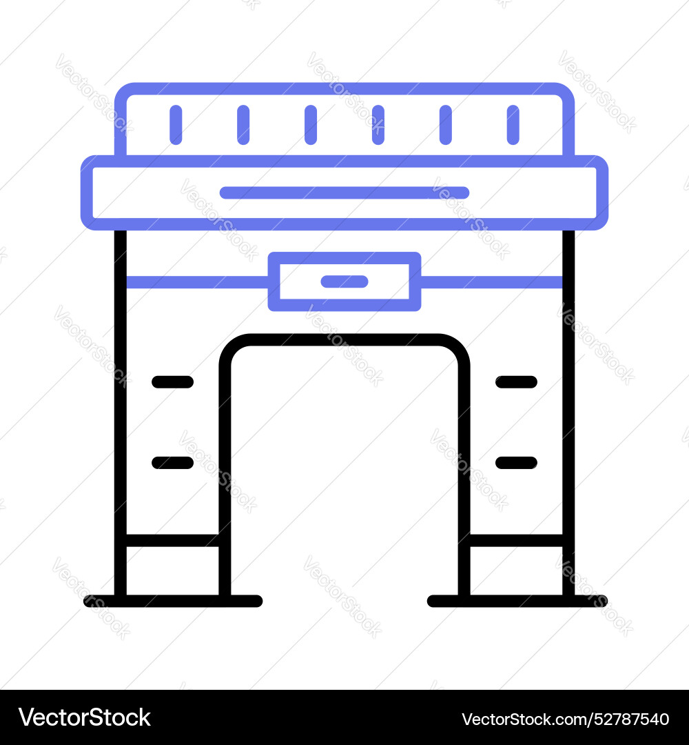 Modern icon of arc dde triomphe in customizable Vector Image