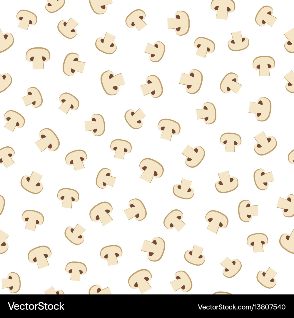 Mushroom Pattern - Seamless Repeat vector image