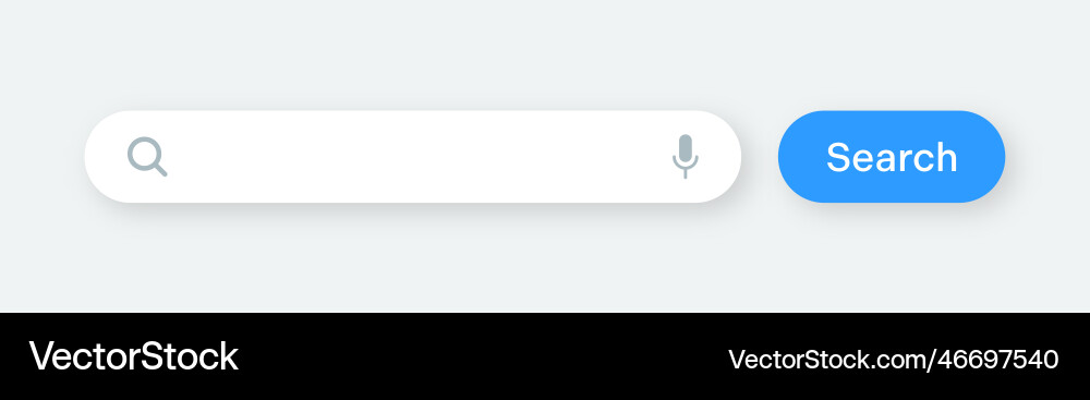 Rounded Search Bar UI vector image