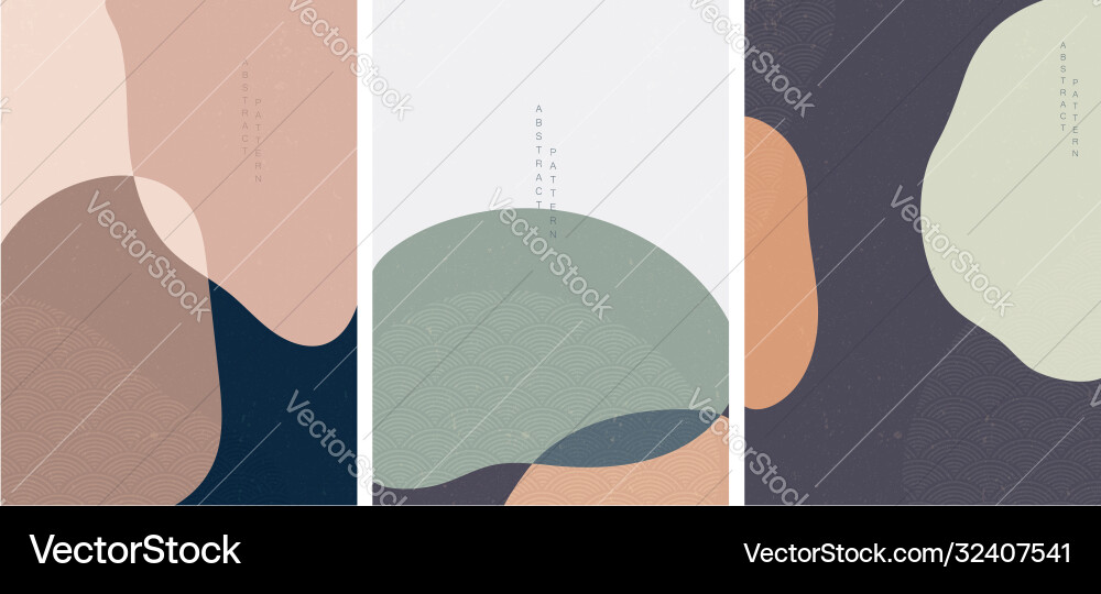 Abstract background with japanese pattern wave Vector Image