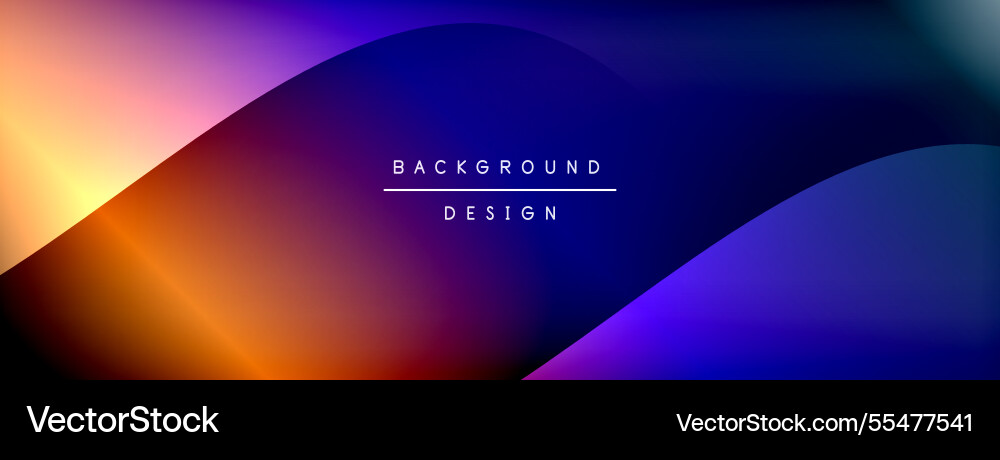 Bright rainbow style color gradient with curve Vector Image