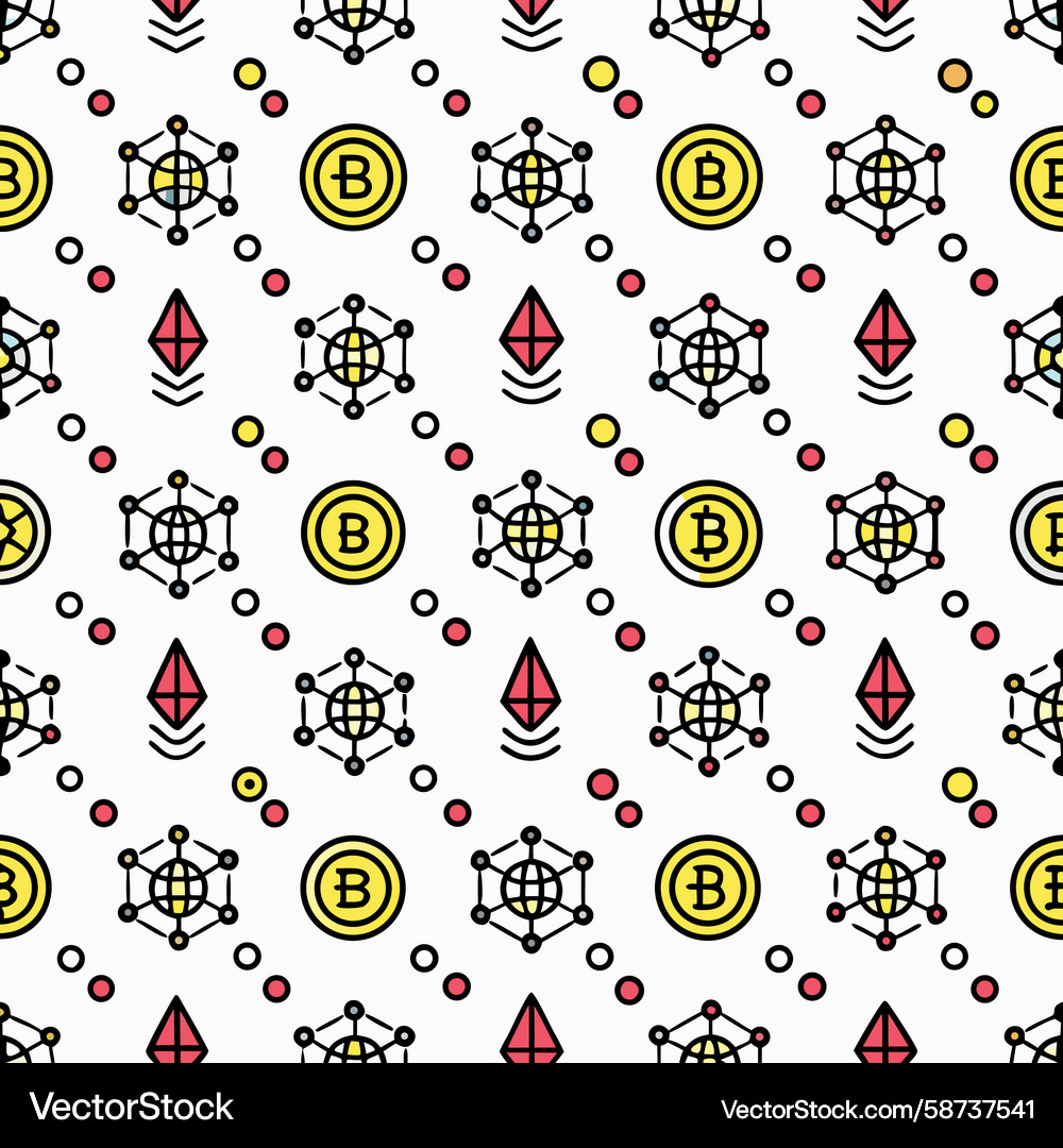 Crypto Network Pattern Vector Image