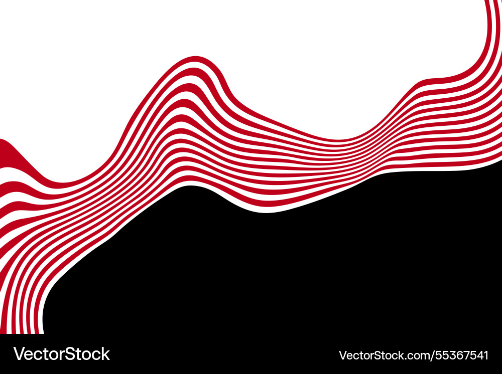 Red line pattern on abstract white and black Red line pattern on abstract white and black vector image