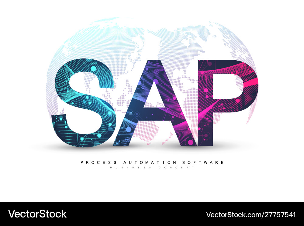 Sap business process automation software erp vector image