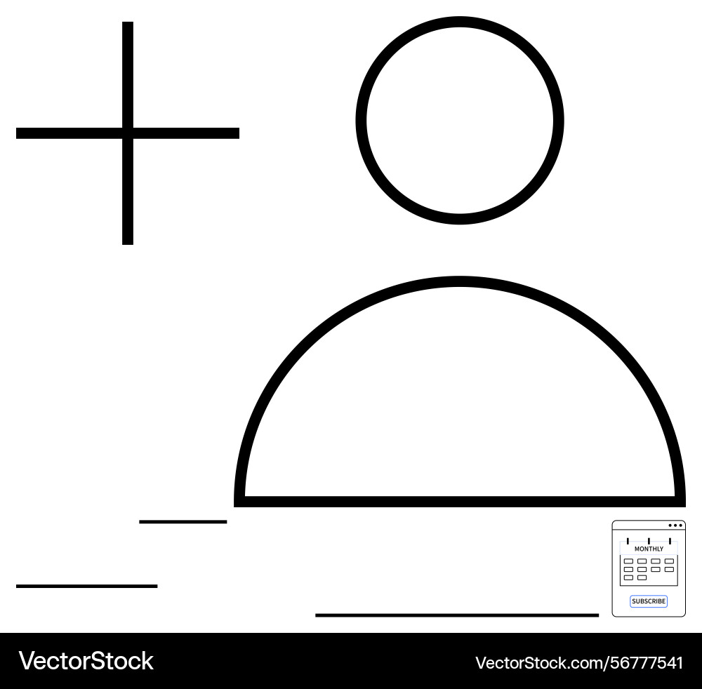 User profile creation concept with minimal design Vector Image