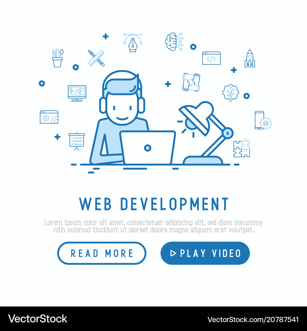 Web Developer Working Overtime vector image