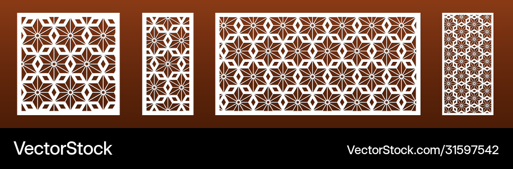 Laserschneidplatten mit moderner abstrakter Geometrie Laserschneidplatten mit moderner abstrakter Geometrie vektorbild