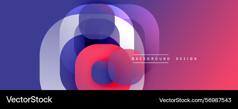 Abstract layered shapes create vibrant gradient Vector Image