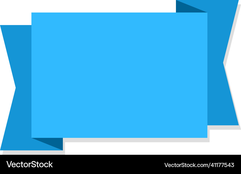 Blue text frame template empty ribbon label Blue text frame template empty ribbon label Vector Image