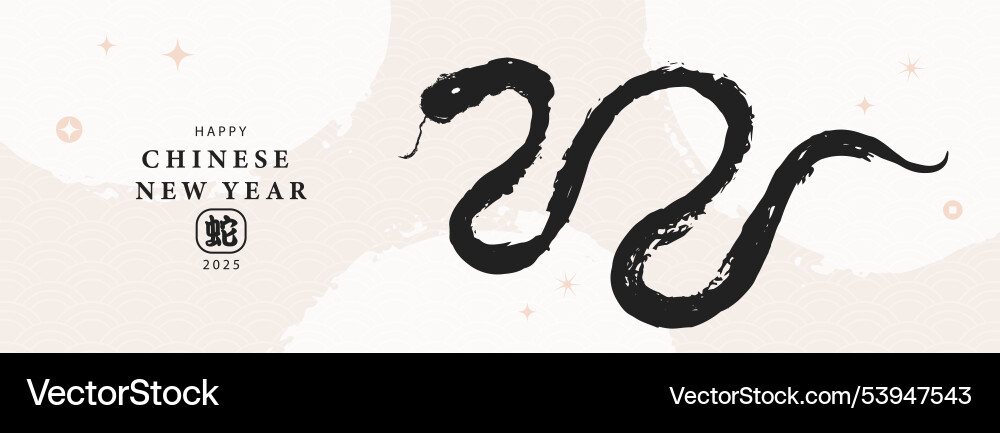 Chinese new year 2025 modern banner Chinese new year 2025 modern banner vector image