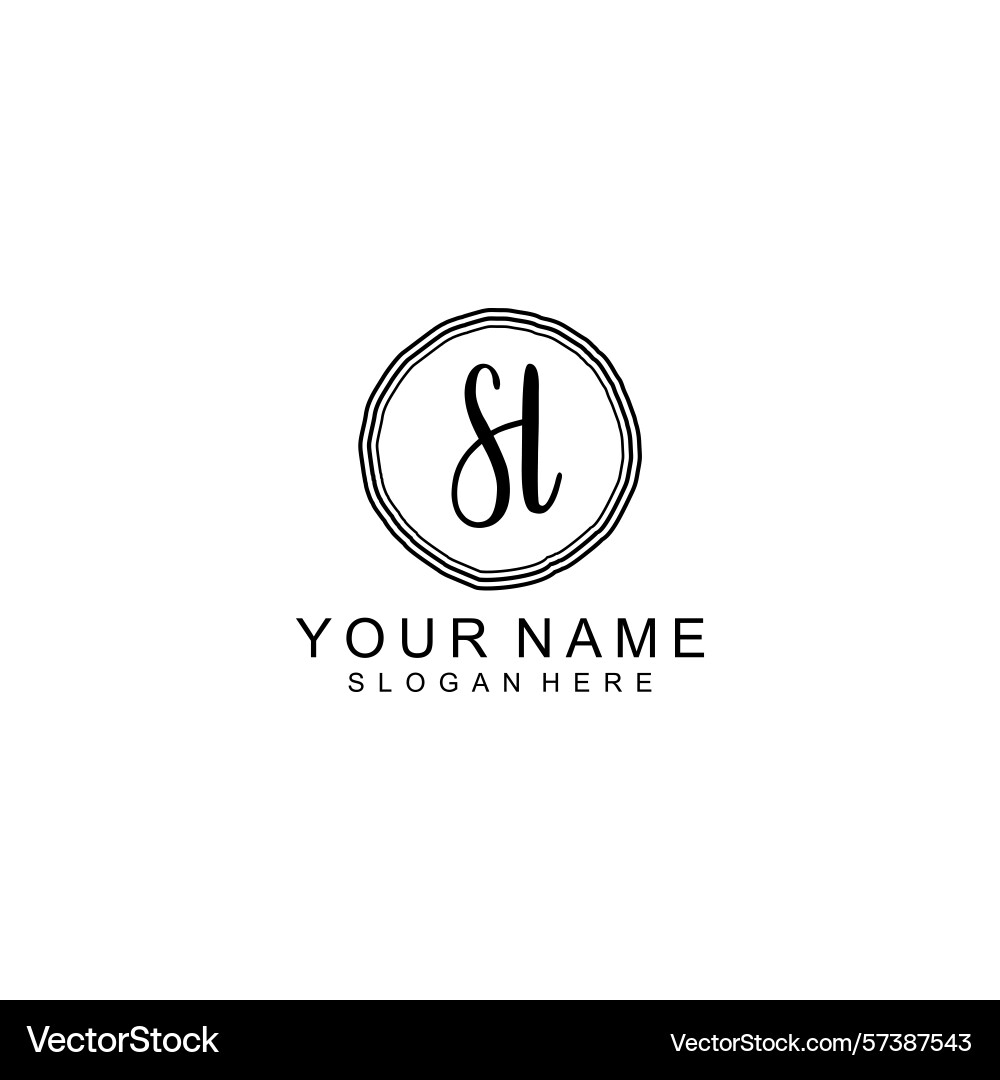 Elegant sl initial logo collection with modern Elegant sl initial logo collection with modern Vector Image