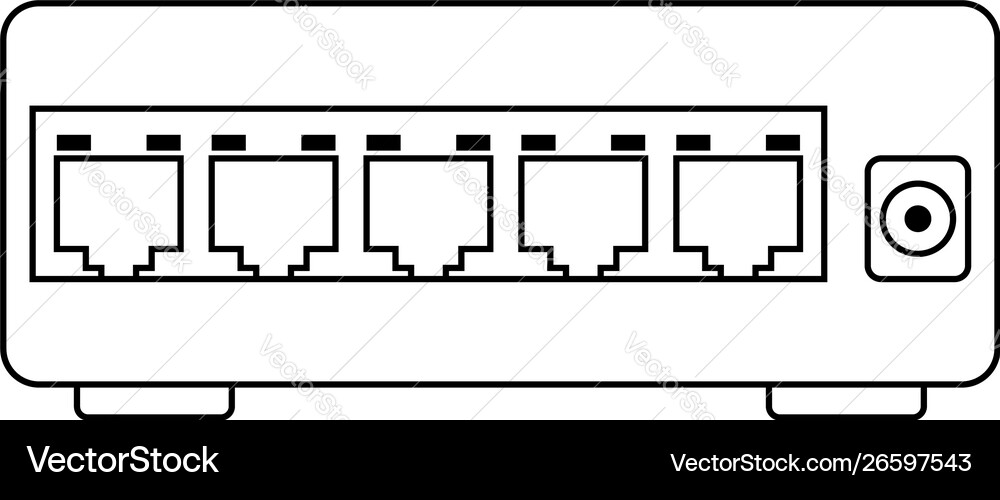 Ethernet switch icon Ethernet switch icon vector image