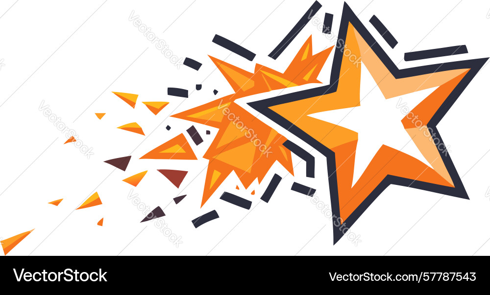 Exploding stars dynamic graphic design generative vector image