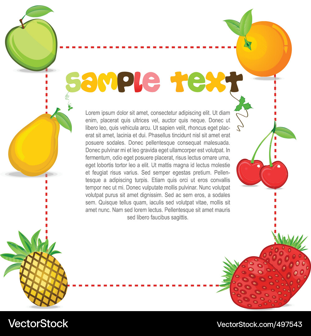Fruity text template Vector Image