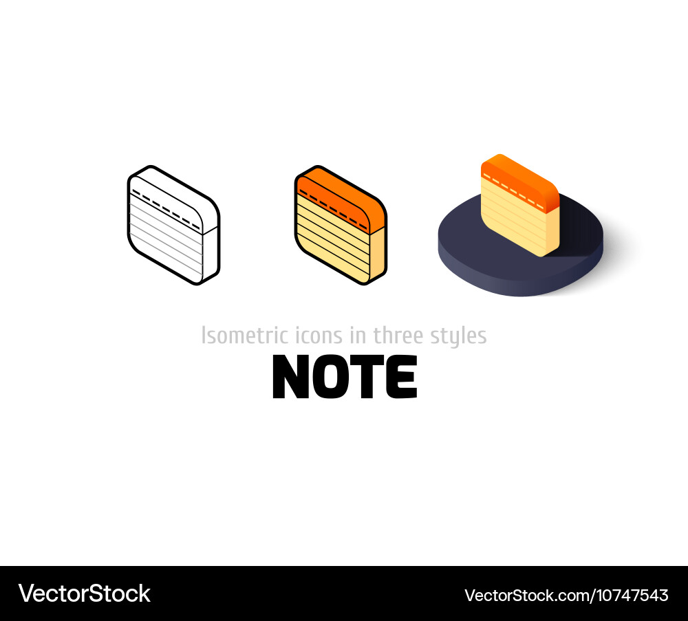 Note icon in different style vector image