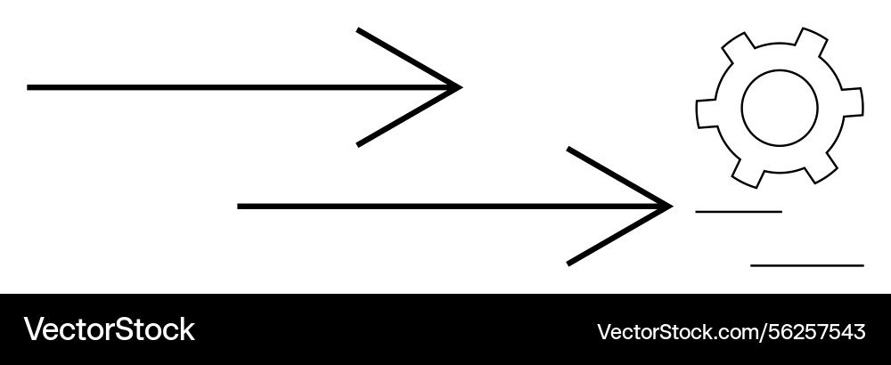 Streamlined process flow with arrows pointing Streamlined process flow with arrows pointing vector image
