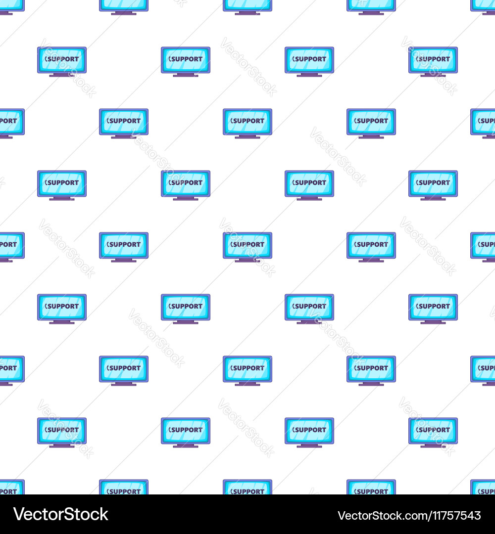 Support word on the computer monitor pattern vector image