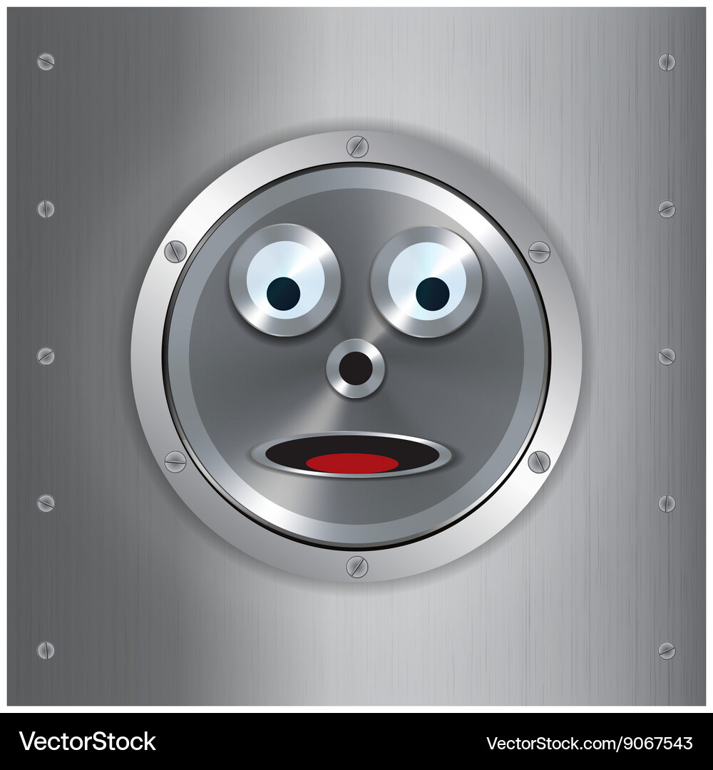 Surprised robot face background Vector Image