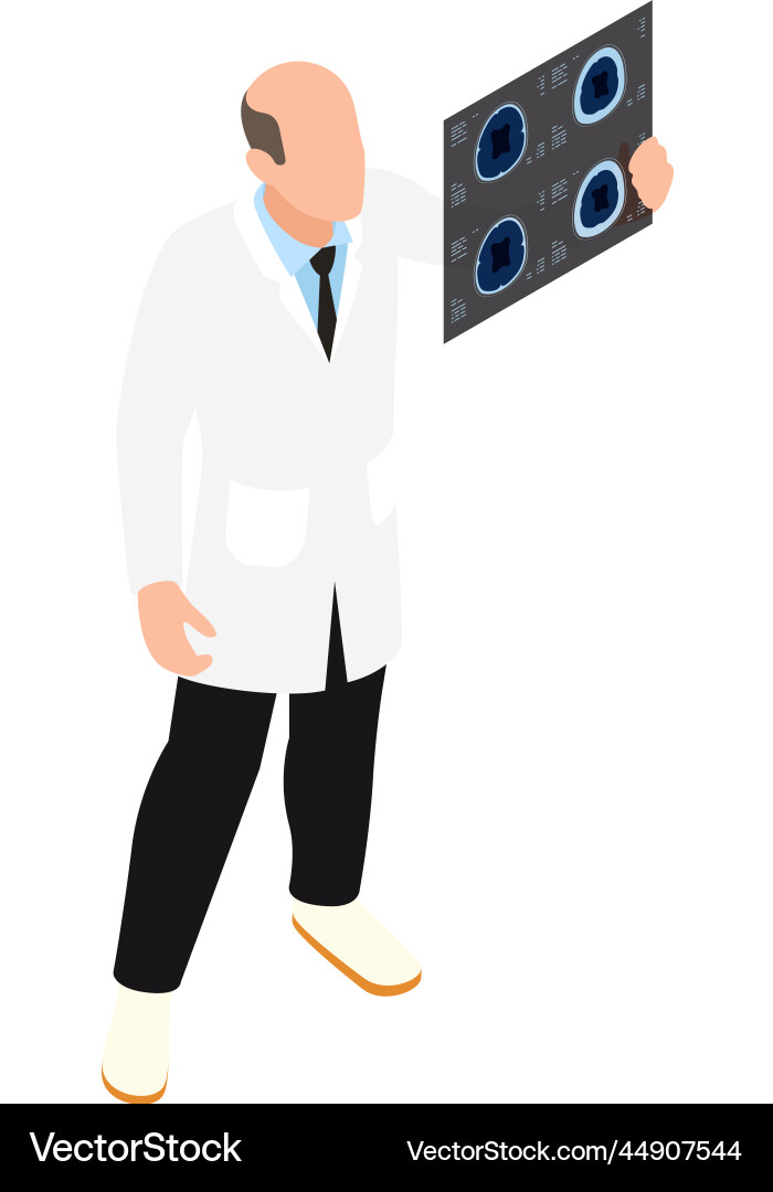 Doctor brain radiograms composition Doctor brain radiograms composition vector image